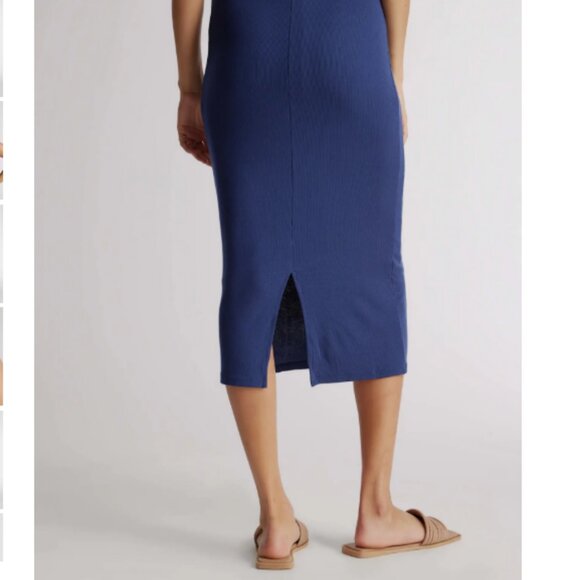 QUINCE Navy Tencel Jersey Tank  Dress NWT S - Picture 4 of 5